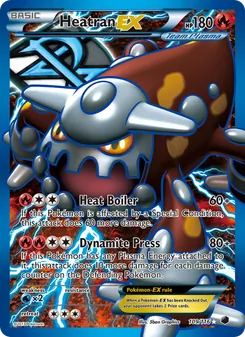Heatran-EX — Plasma Freeze #109, 2013. Illustrated by 5ban Graphics.