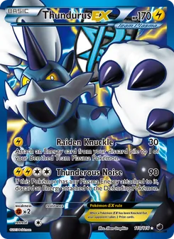 Thundurus-EX — Plasma Freeze #110, 2013. Illustrated by 5ban Graphics.