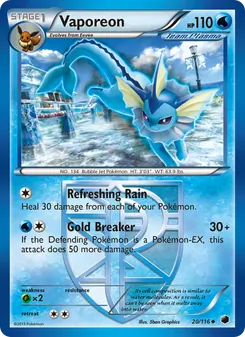 Vaporeon — Plasma Freeze #20, 2013. Illustrated by 5ban Graphics.