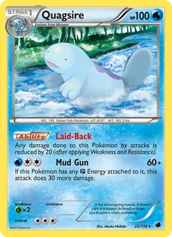 Quagsire — Plasma Freeze #22, 2013. Illustrated by Atsuko Nishida.