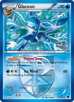 Glaceon — Plasma Freeze #23, 2013. Illustrated by 5ban Graphics.