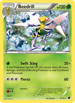 Beedrill — Plasma Freeze #3, 2013. Illustrated by kawayoo.