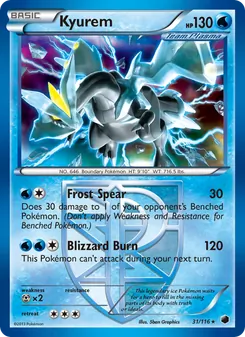 Kyurem — Plasma Freeze #31, 2013. Illustrated by 5ban Graphics.