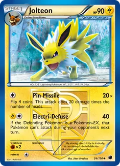 Jolteon — Plasma Freeze #34, 2013. Illustrated by 5ban Graphics.