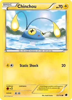 Chinchou — Plasma Freeze #35, 2013. Illustrated by Kouki Saitou.