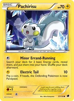 Pachirisu — Plasma Freeze #37, 2013. Illustrated by Akira Komayama.