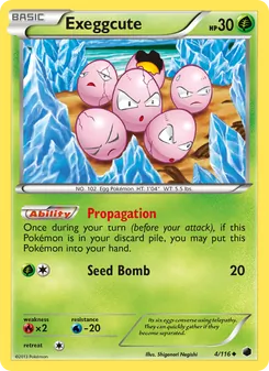 Exeggcute — Plasma Freeze #4, 2013. Illustrated by Shigenori Negishi.