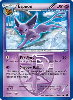 Espeon — Plasma Freeze #48, 2013. Illustrated by 5ban Graphics.