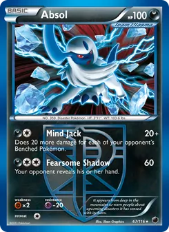 Absol — Plasma Freeze #67, 2013. Illustrated by 5ban Graphics.