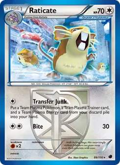 Raticate — Plasma Freeze #88, 2013. Illustrated by 5ban Graphics.