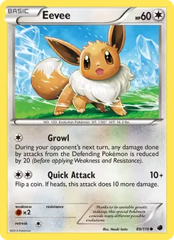 Eevee — Plasma Freeze #89, 2013. Illustrated by Naoki Saito.