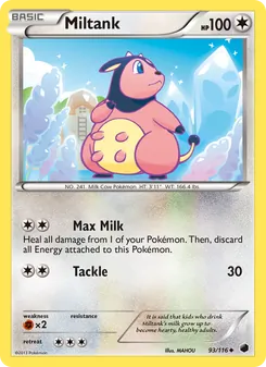 Miltank — Plasma Freeze #93, 2013. Illustrated by MAHOU.