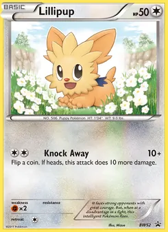 Lillipup — BW Black Star Promos #BW52, 2011. Illustrated by Mizue.