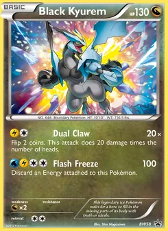Black Kyurem — BW Black Star Promos #BW58, 2011. Illustrated by 5ban Graphics.