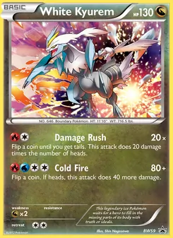 White Kyurem — BW Black Star Promos #BW59, 2011. Illustrated by 5ban Graphics.
