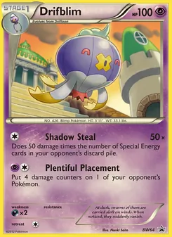 Drifblim — BW Black Star Promos #BW64, 2011. Illustrated by Naoki Saito.
