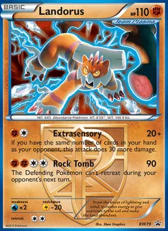 Landorus — BW Black Star Promos #BW79, 2011. Illustrated by 5ban Graphics.