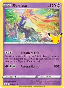 Xerneas — Celebrations #12, 2021. Illustrated by AKIRA EGAWA.