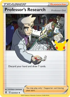 Professor's Research (Professor Oak) — Celebrations #23, 2021. Illustrated by KIYOTAKA OSHIYAMA.