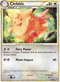 Clefable — Call of Legends #1, 2011. Illustrated by sui.