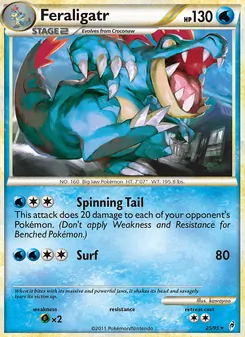 Feraligatr — Call of Legends #25, 2011. Illustrated by kawayoo.