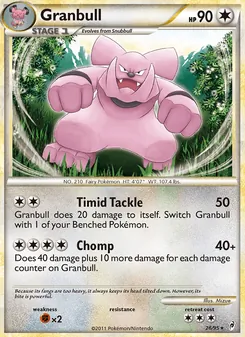Granbull — Call of Legends #26, 2011. Illustrated by Mizue.