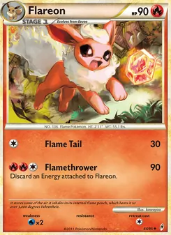 Flareon — Call of Legends #44, 2011. Illustrated by kawayoo.
