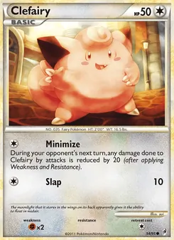 Clefairy — Call of Legends #54, 2011. Illustrated by sui.