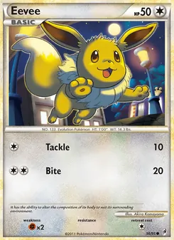 Eevee — Call of Legends #56, 2011. Illustrated by Akira Komayama.