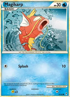 Magikarp — Call of Legends #61, 2011. Illustrated by Mitsuhiro Arita.