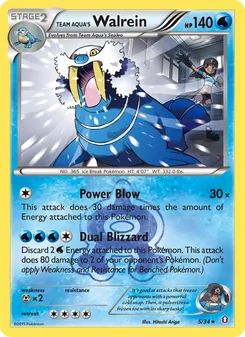 Team Aqua's Walrein — Double Crisis #5, 2015. Illustrated by Hitoshi Ariga.