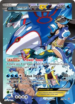 Team Aqua's Kyogre EX — Double Crisis #6, 2015. Illustrated by nagimiso.