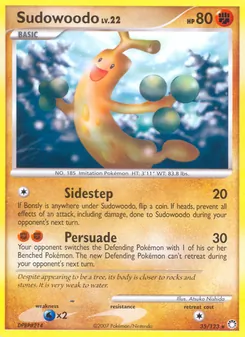Sudowoodo — Mysterious Treasures #35, 2007. Illustrated by Atsuko Nishida.