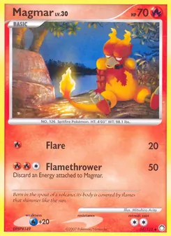 Magmar — Mysterious Treasures #54, 2007. Illustrated by Mitsuhiro Arita.