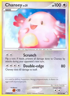 Chansey — Mysterious Treasures #76, 2007. Illustrated by Atsuko Nishida.