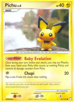 Pichu — Mysterious Treasures #93, 2007. Illustrated by Yuka Morii.