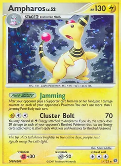 Ampharos — Secret Wonders #1, 2007. Illustrated by Kouki Saitou.