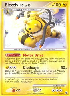 Electivire — Secret Wonders #25, 2007. Illustrated by Kouki Saitou.