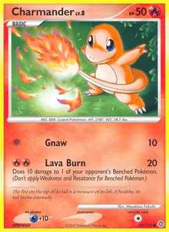 Charmander — Secret Wonders #82, 2007. Illustrated by Masakazu Fukuda.