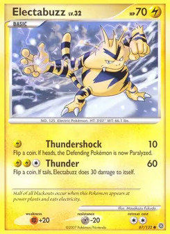 Electabuzz — Secret Wonders #87, 2007. Illustrated by Masakazu Fukuda.