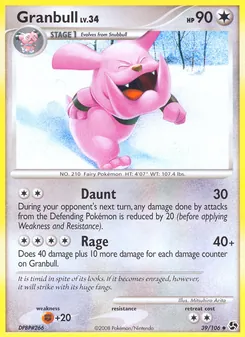 Granbull — Great Encounters #39, 2008. Illustrated by Mitsuhiro Arita.