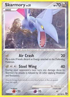 Skarmory — Great Encounters #53, 2008. Illustrated by Mitsuhiro Arita.