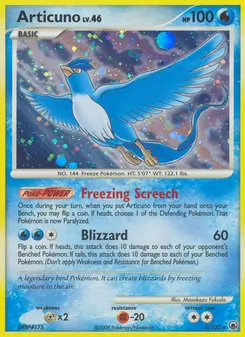 Articuno — Majestic Dawn #1, 2008. Illustrated by Masakazu Fukuda.