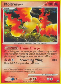 Moltres — Majestic Dawn #10, 2008. Illustrated by Kagemaru Himeno.