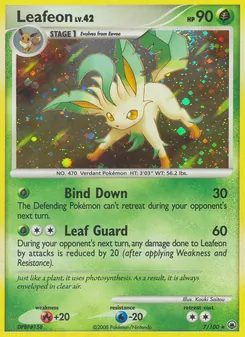 Leafeon — Majestic Dawn #7, 2008. Illustrated by Kouki Saitou.