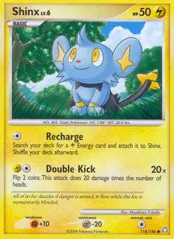 Shinx — Legends Awakened #118, 2008. Illustrated by Masakazu Fukuda.