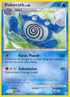 Poliwrath — Legends Awakened #35, 2008. Illustrated by Mitsuhiro Arita.