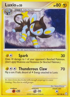 Luxio — Legends Awakened #62, 2008. Illustrated by Naoyo Kimura.