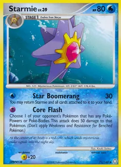 Starmie — Legends Awakened #71, 2008. Illustrated by Kouki Saitou.