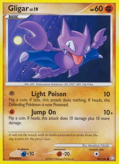 Gligar — Legends Awakened #94, 2008. Illustrated by Masakazu Fukuda.